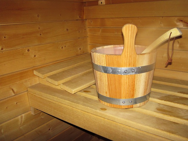 vědro v sauně